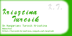krisztina turcsik business card